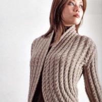 A mohair cardigan will warm its owner in any bad weather. Knit a cardigan with mohair knitting needles.